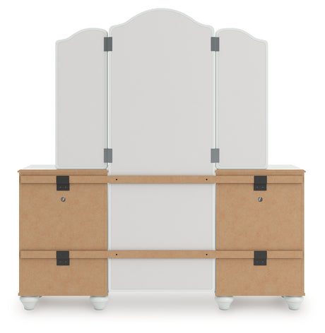 Kozlani Vanity, Mirror and Stool from Ashley - Luna Furniture