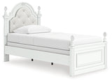 Kozlani White Twin Upholstered Panel Bed from Ashley - Luna Furniture
