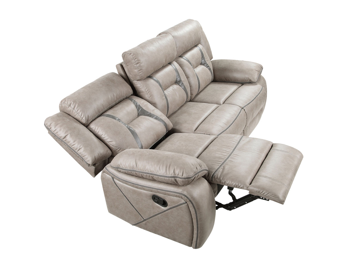 Tyson Gray Recliner Sofa with Drop Down Table and Power Strip from Steve Silver - Luna Furniture