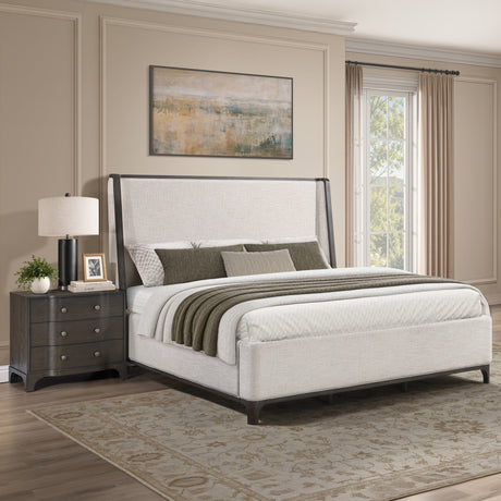 Verona Cream Upholstered Queen Bed from Steve Silver - Luna Furniture