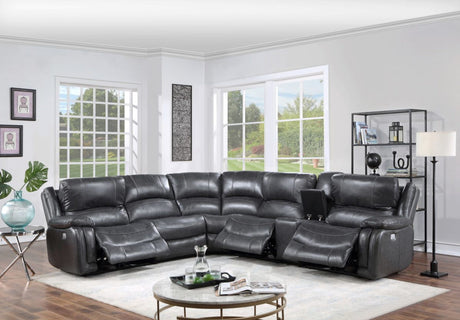 Denver Charcoal Dual-Power 6-Piece Sectional from Steve Silver - Luna Furniture