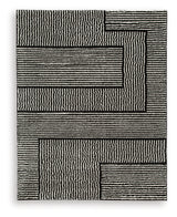 Kurtmen Black/Ivory Large Rug from Ashley Furniture - Luna Furniture