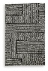 Kurtmen Black/Ivory Medium Rug from Ashley Furniture - Luna Furniture