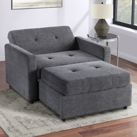 Noah Gray Convertible Sleeper Chair-and-a-Half from Steve Silver - Luna Furniture