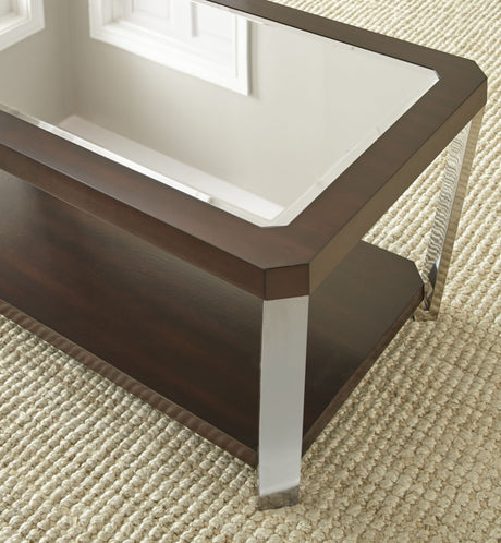 Truman Stainless Steel Cocktail Table from Steve Silver - Luna Furniture