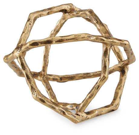 Laddington Antique Brass Finish Sculpture from Ashley - Luna Furniture