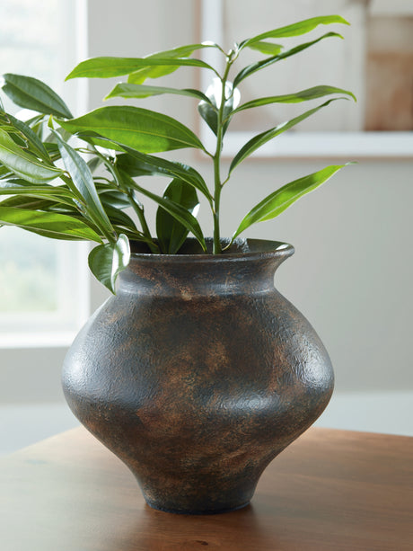 Laddlow Antique Brown Vase from Ashley Furniture - Luna Furniture