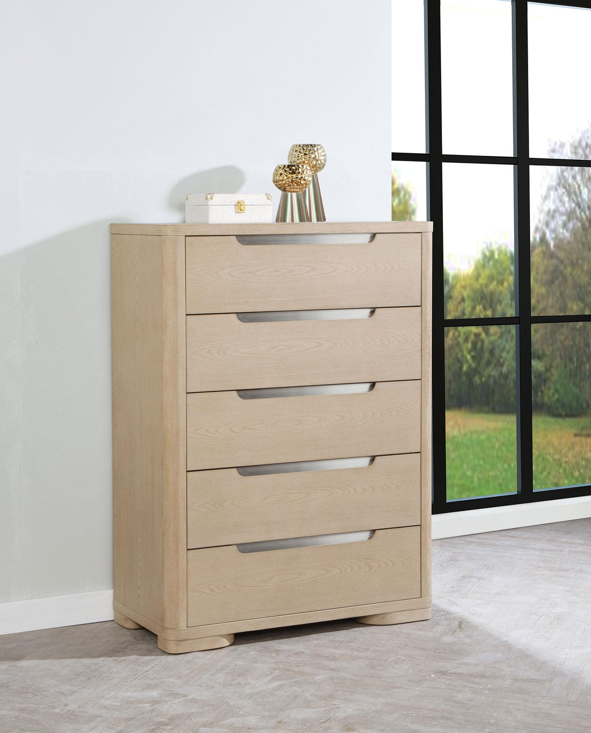 Ladera Light Elm 5-Drawer Bedroom Chest from Coaster - Luna Furniture
