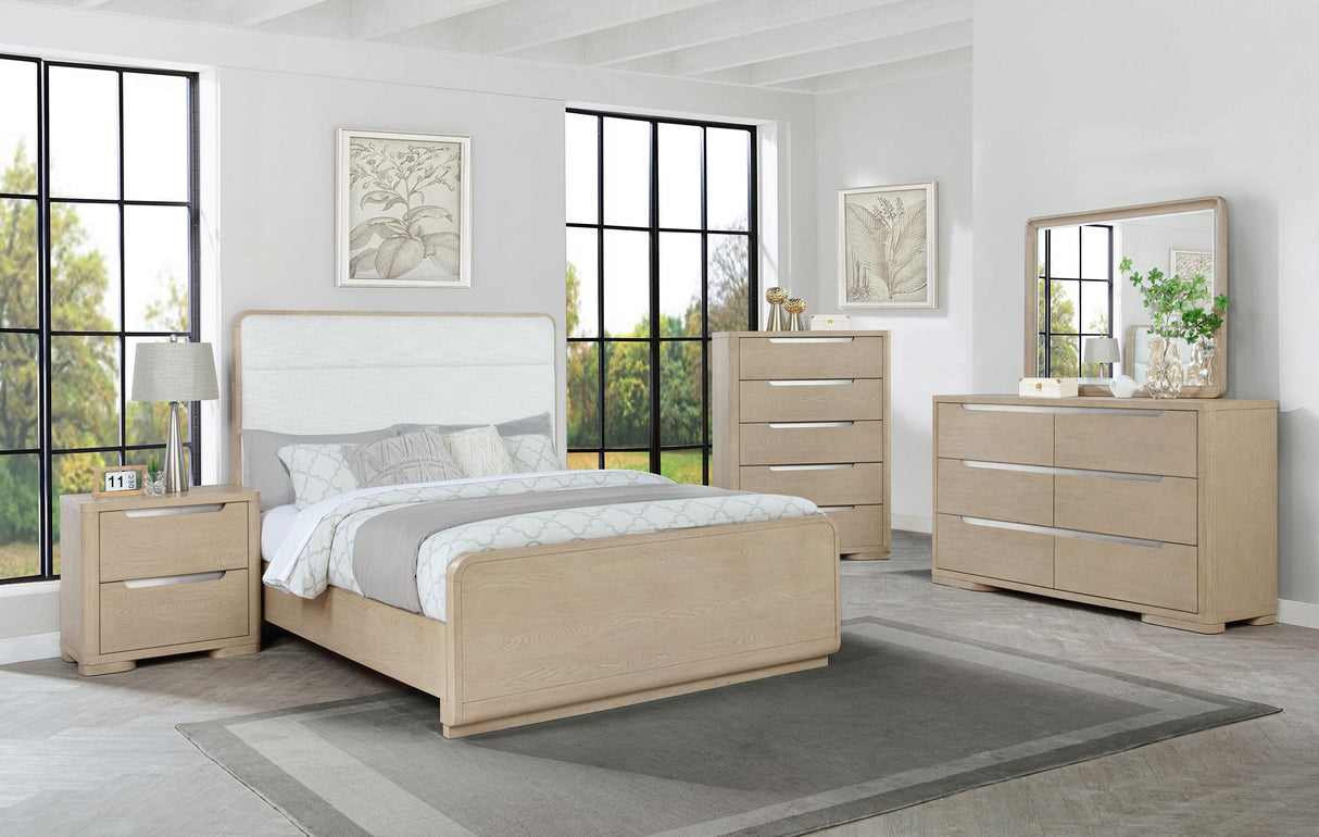Ladera 6-drawer Bedroom Dresser and Mirror Light Elm from Coaster - Luna Furniture