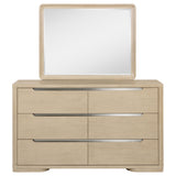 Ladera 6-drawer Bedroom Dresser and Mirror Light Elm from Coaster - Luna Furniture