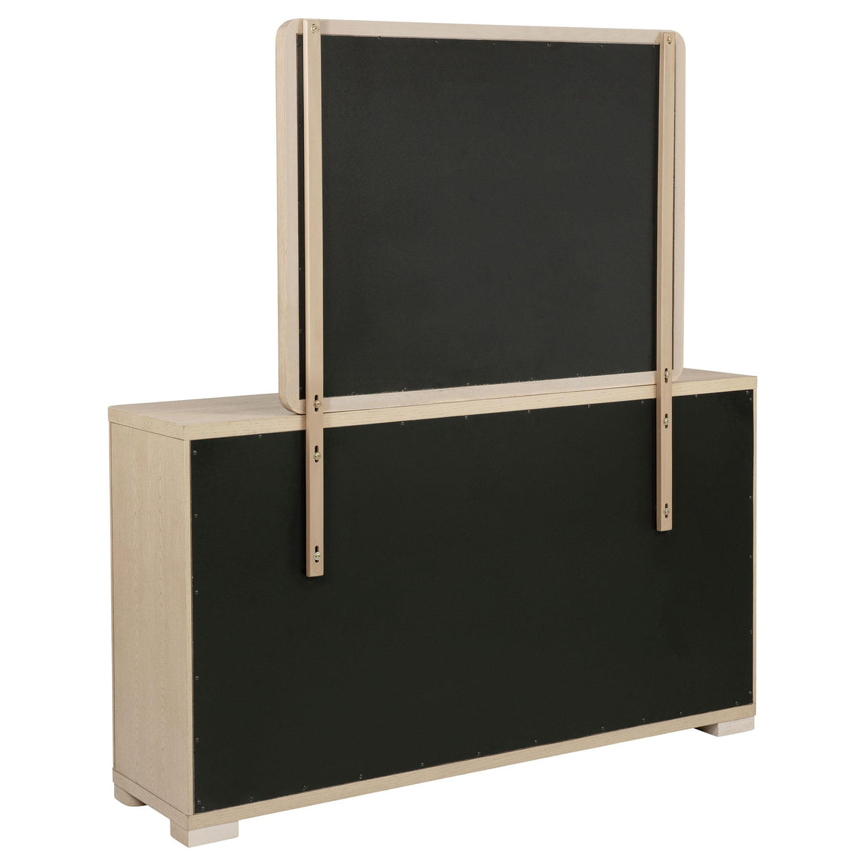 Ladera 6-drawer Bedroom Dresser and Mirror Light Elm from Coaster - Luna Furniture