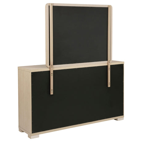 Ladera Light Elm 6-drawer Dresser and Bedroom Mirror from Coaster - Luna Furniture