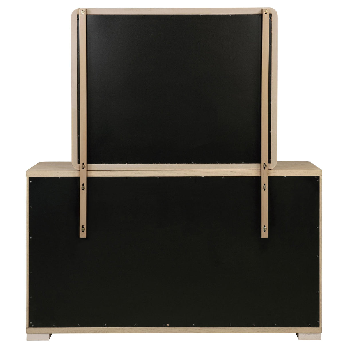 Ladera 6-drawer Bedroom Dresser and Mirror Light Elm from Coaster - Luna Furniture