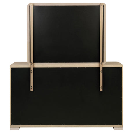 Ladera Light Elm 6-drawer Dresser and Bedroom Mirror from Coaster - Luna Furniture