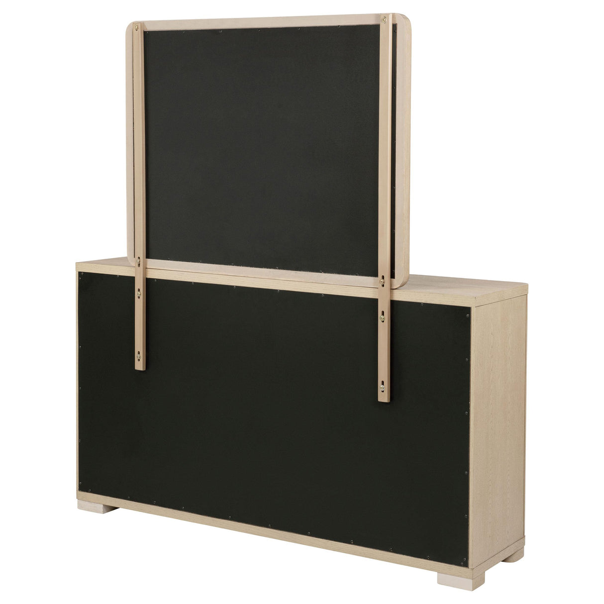 Ladera 6-drawer Bedroom Dresser and Mirror Light Elm from Coaster - Luna Furniture
