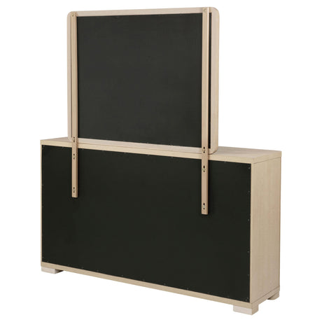 Ladera Light Elm 6-drawer Dresser and Bedroom Mirror from Coaster - Luna Furniture