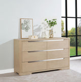 Ladera Light Elm 6-Drawer Bedroom Dresser from Coaster - Luna Furniture