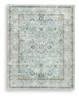 Ladstoney Teal/Beige/Ochre Large Rug from Ashley Furniture - Luna Furniture