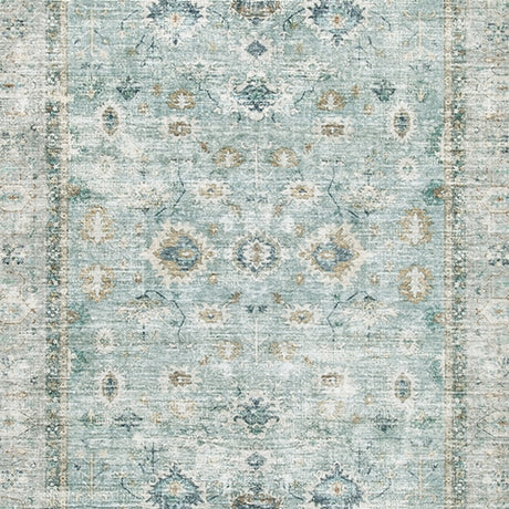 Ladstoney Teal/Beige/Ochre Large Rug from Ashley Furniture - Luna Furniture
