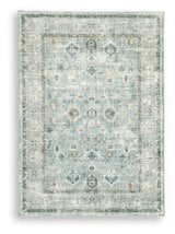 Ladstoney Teal/Beige/Ochre Medium Rug from Ashley Furniture - Luna Furniture