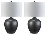 Ladstow 2-Piece Table Lamp Set in Black from Ashley - Luna Furniture