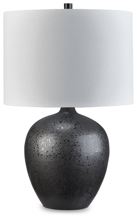 Ladstow 2-Piece Table Lamp Set in Black from Ashley - Luna Furniture