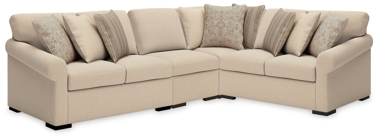 LadyMae Twill 4-Piece Sectional from Ashley Furniture - Luna Furniture