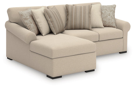 LadyMae Twill 2-Piece LAF Chaise Sectional from Ashley - Luna Furniture