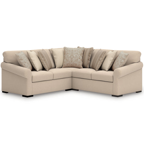 LadyMae Twill 3-Piece Sectional from Ashley - Luna Furniture
