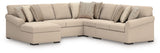 LadyMae Twill 5-Piece LAF Chaise Sectional from Ashley - Luna Furniture