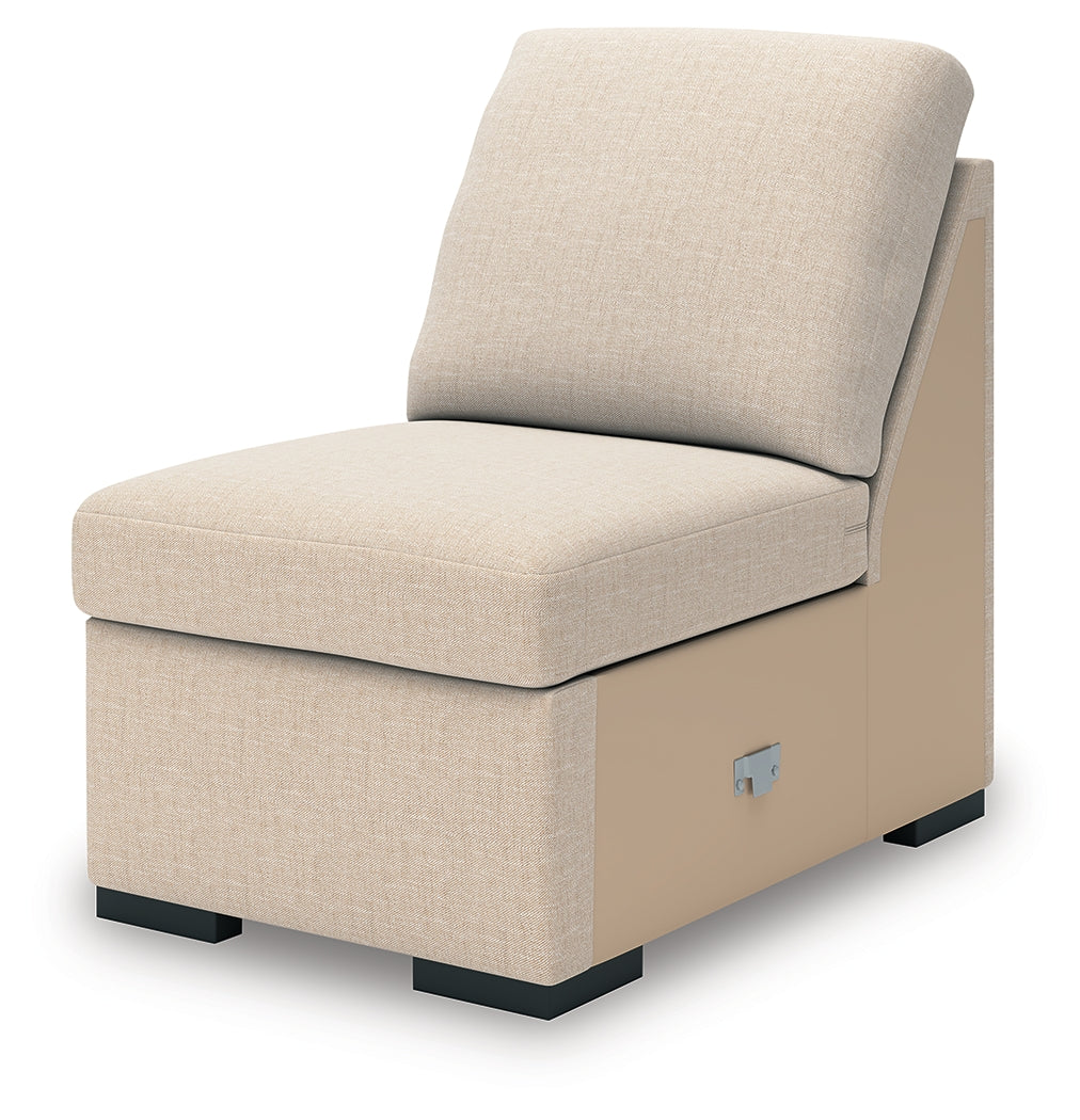 LadyMae Twill Armless Chair from Ashley - Luna Furniture
