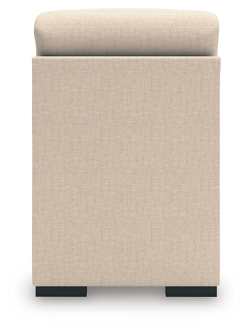 LadyMae Twill Armless Chair from Ashley - Luna Furniture