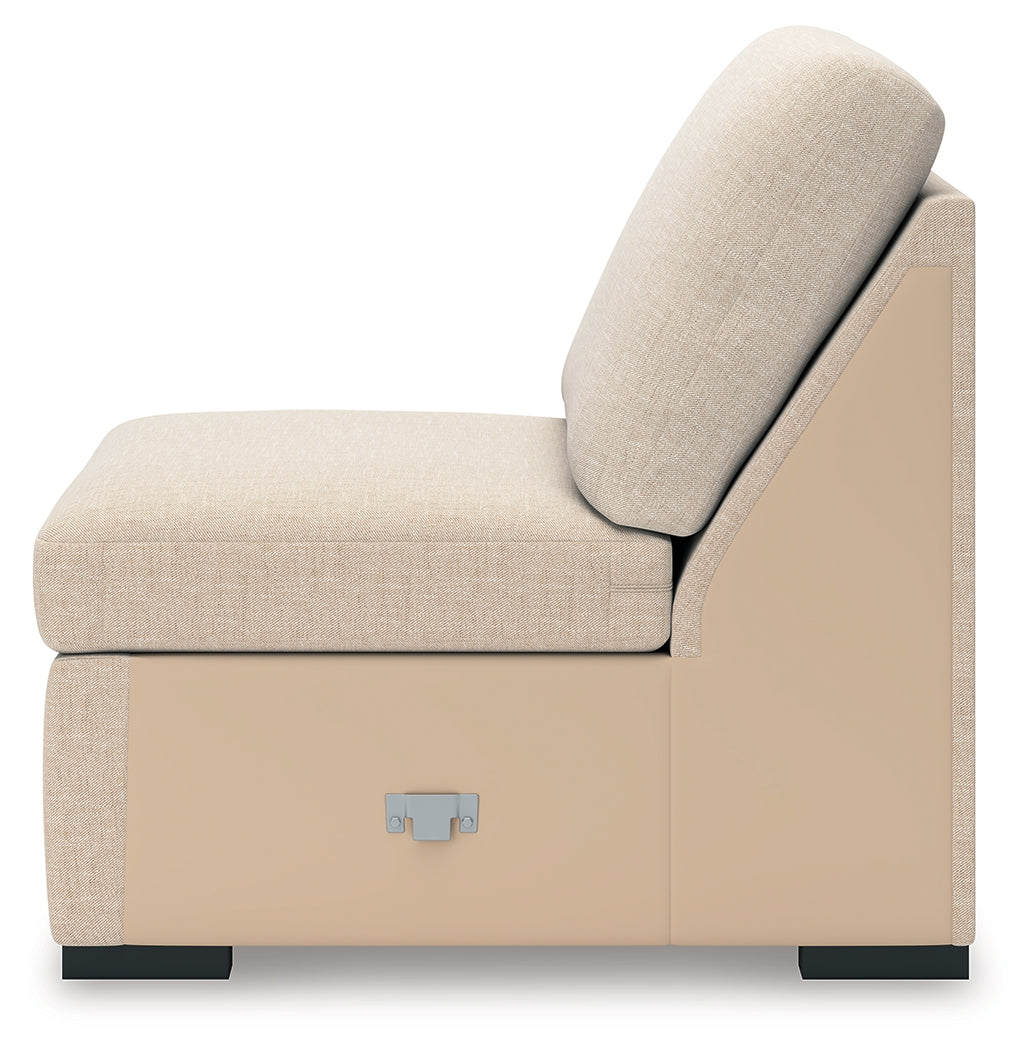 LadyMae Twill Armless Chair from Ashley - Luna Furniture