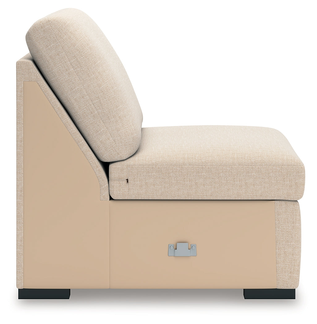 LadyMae Twill Armless Chair from Ashley - Luna Furniture