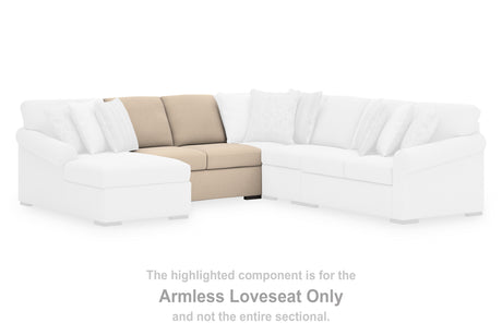 LadyMae Twill Armless Loveseat from Ashley - Luna Furniture