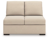 LadyMae Twill Armless Loveseat from Ashley - Luna Furniture