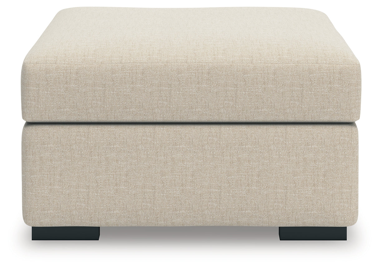 LadyMae Twill Oversized Accent Ottoman from Ashley - Luna Furniture