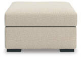LadyMae Twill Oversized Accent Ottoman from Ashley - Luna Furniture