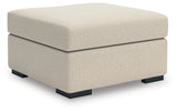 LadyMae Twill Oversized Accent Ottoman from Ashley - Luna Furniture
