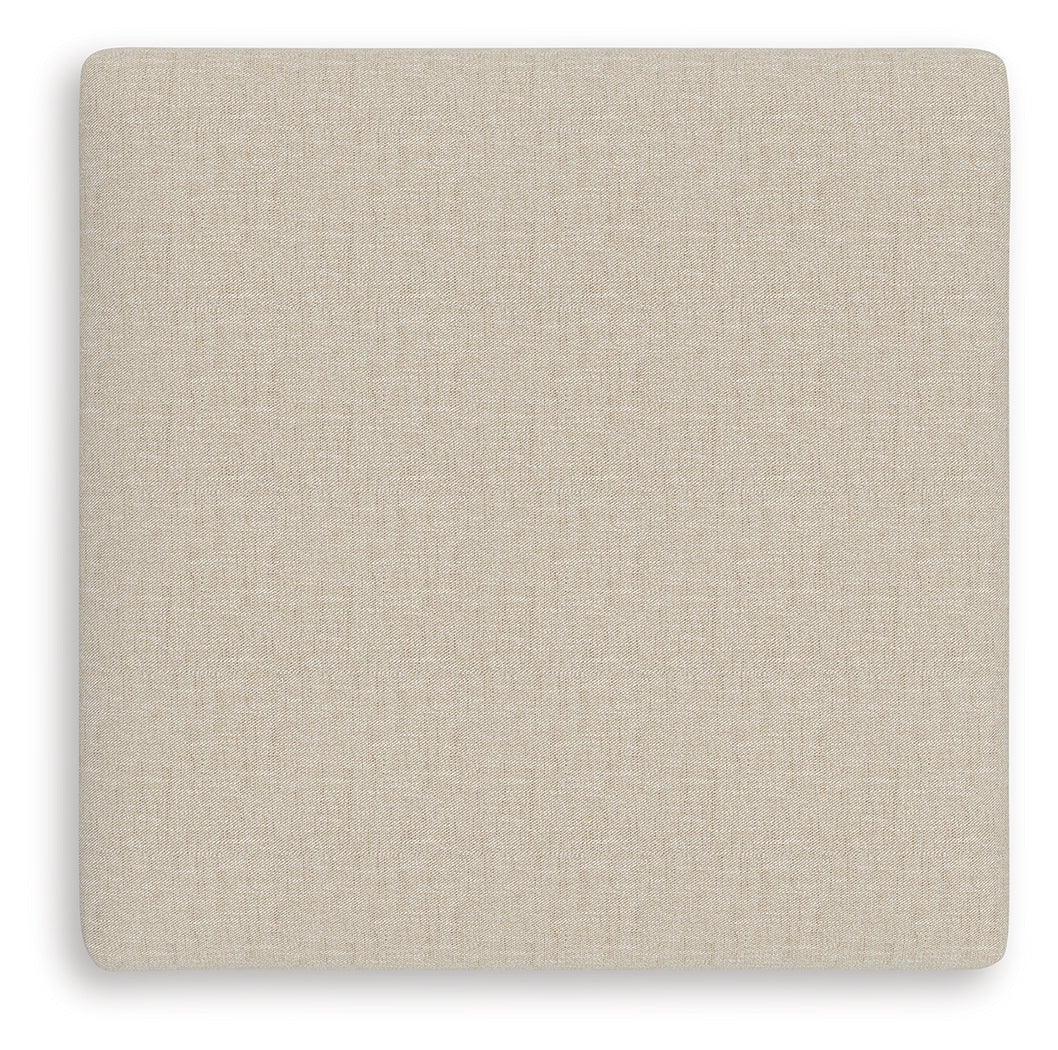 LadyMae Twill Oversized Accent Ottoman from Ashley - Luna Furniture