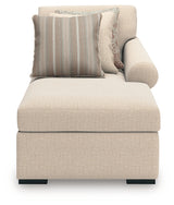 LadyMae Twill Right-Arm Facing Corner Chaise from Ashley - Luna Furniture