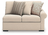 LadyMae Twill Right-Arm Facing Loveseat from Ashley - Luna Furniture