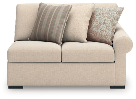 LadyMae Twill Right-Arm Facing Loveseat from Ashley - Luna Furniture