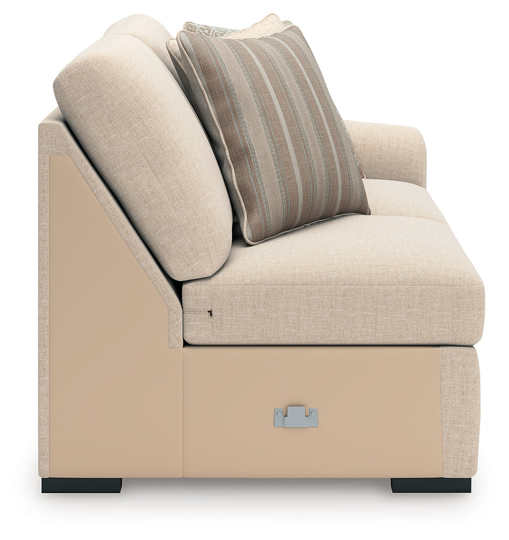 LadyMae Twill Right-Arm Facing Loveseat from Ashley - Luna Furniture