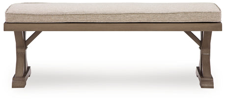 Laguna Heights Beige Bench with Cushion from Ashley - Luna Furniture