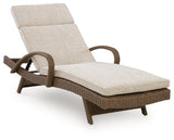 Laguna Heights Beige Chaise Lounge with Cushion from Ashley - Luna Furniture