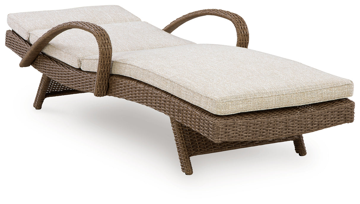 Laguna Heights Beige Chaise Lounge with Cushion from Ashley - Luna Furniture