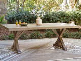 Laguna Heights Beige Outdoor Dining Table from Ashley - Luna Furniture