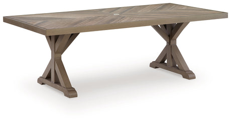 Laguna Heights Beige Outdoor Dining Table from Ashley - Luna Furniture