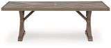 Laguna Heights Beige Outdoor Dining Table from Ashley - Luna Furniture